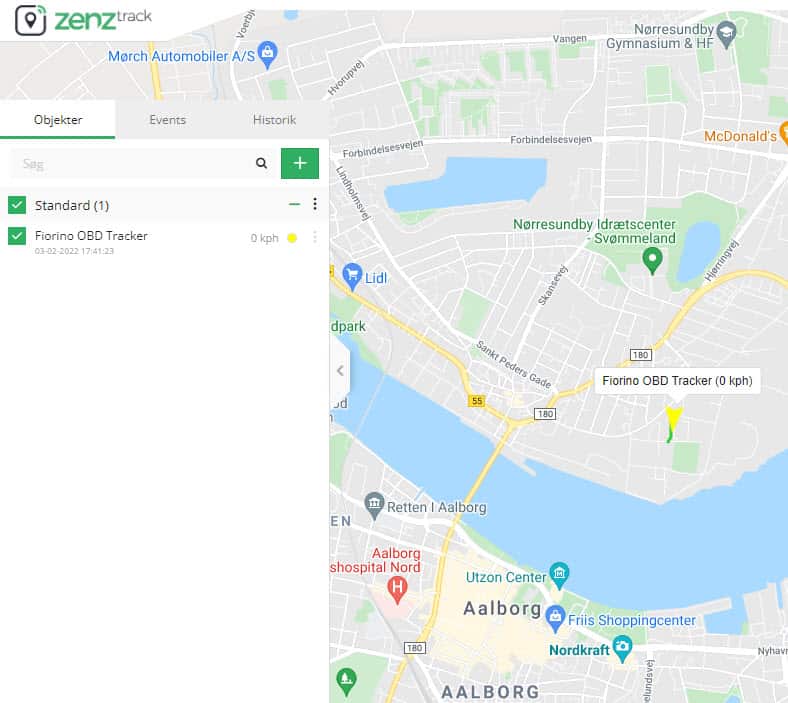 GPS tracker sporingsportal kortvisning